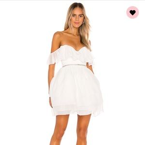 NBD white mini dress from Revolve